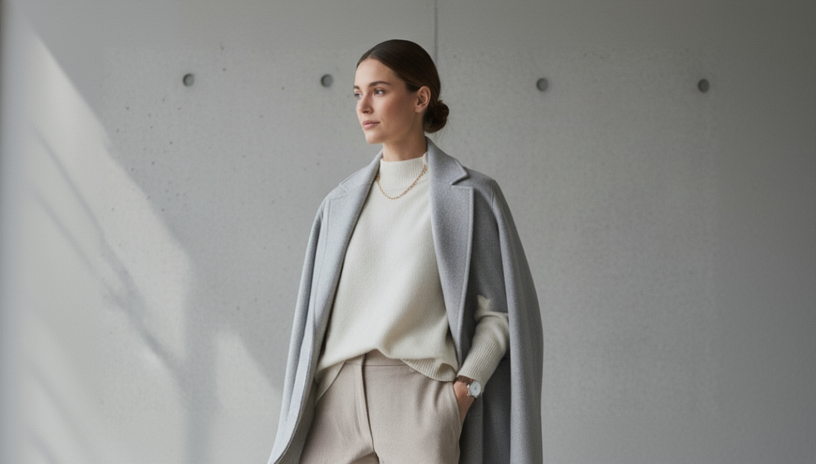 Femme en tenue casual minimaliste